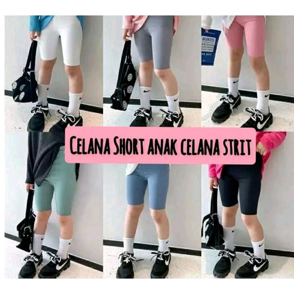 Celana Legging Short Anak Perempuan / Celana Pendek Anak TK SD