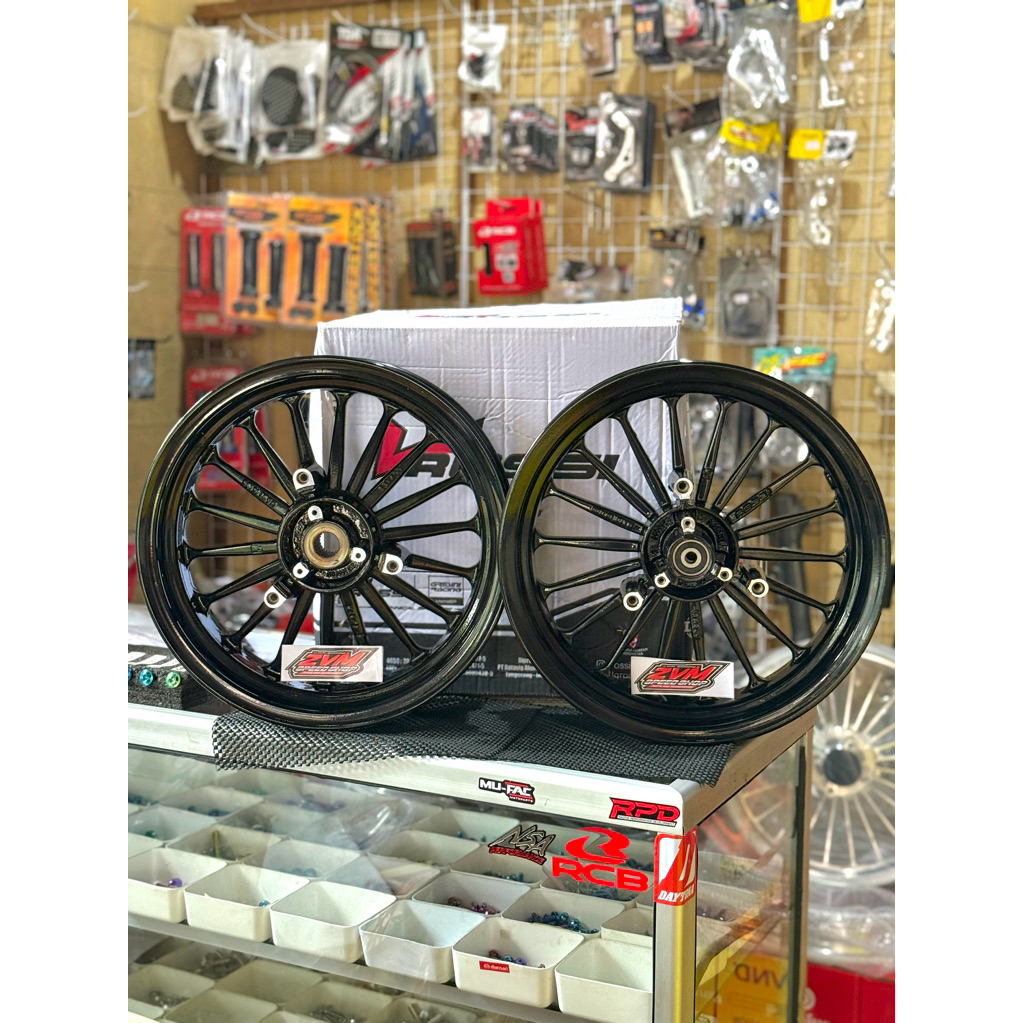 Velg Vrossi Galaxy2 Palang 18 Copy Dt KwDT NMAX NEW Black Glossy