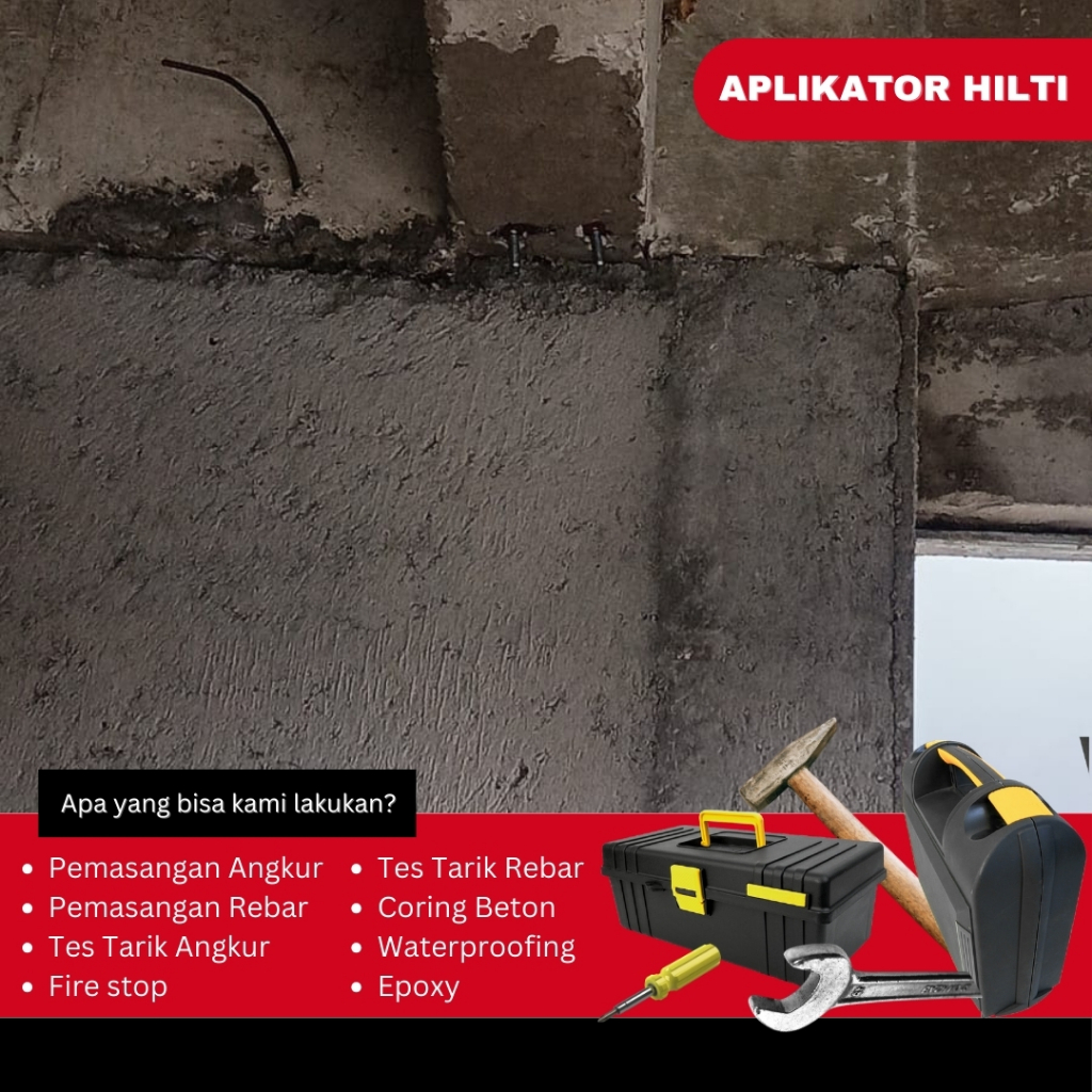 Aplikator Chemical Hilti untuk Pemasangan Angkur M20