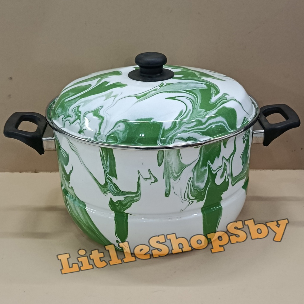 Panci Jumbo Besar Enamel 30cm Hijau Blirik Loreng