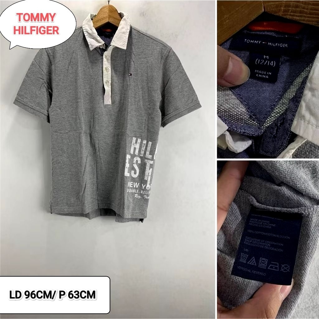 Kaos Lengan Pendek TOMMY HILFIGER Abu