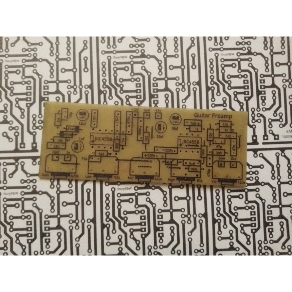 KIT PREAMP AMPLI GITAR MARSHALL MG15CD CLEAN CHANNEL