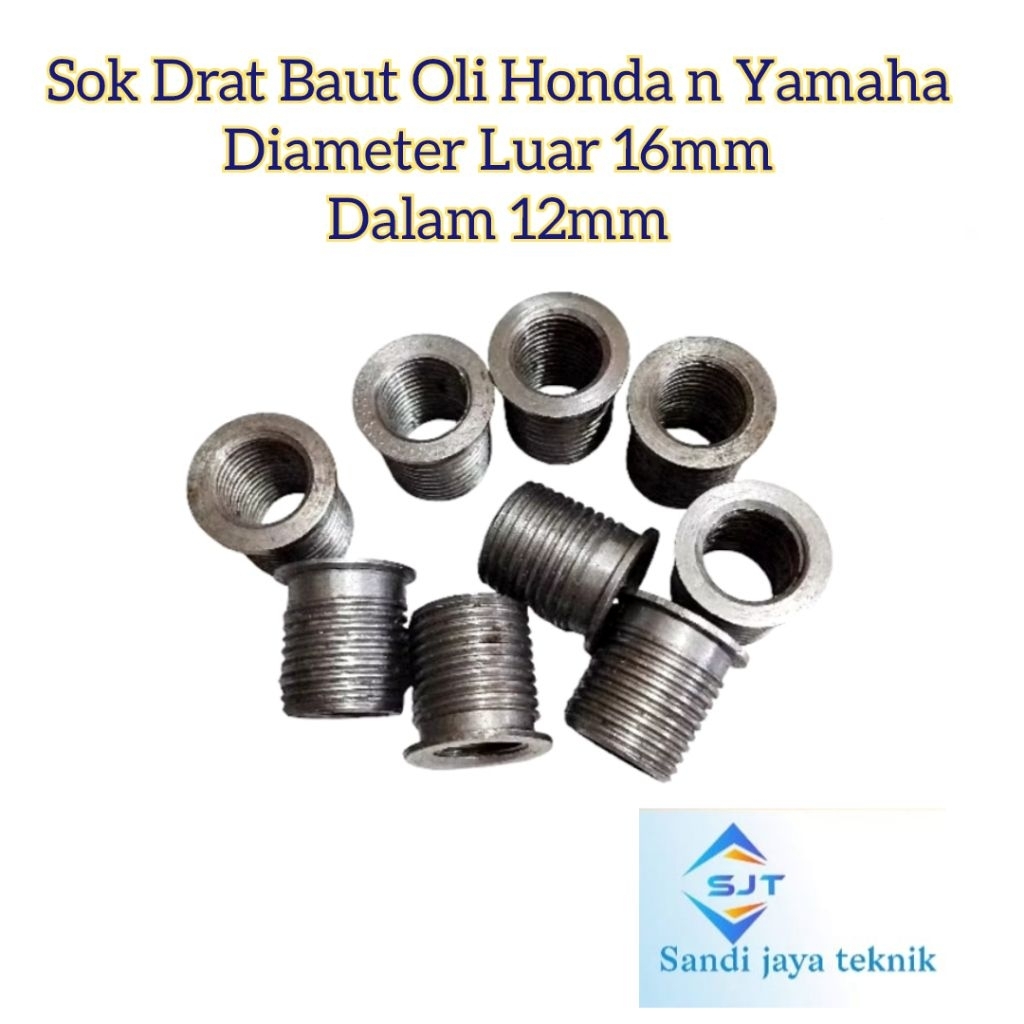 1Pcs Sok Drat M16xM12 Bosh Drat Baut Oli Setandar Honda Baut 17