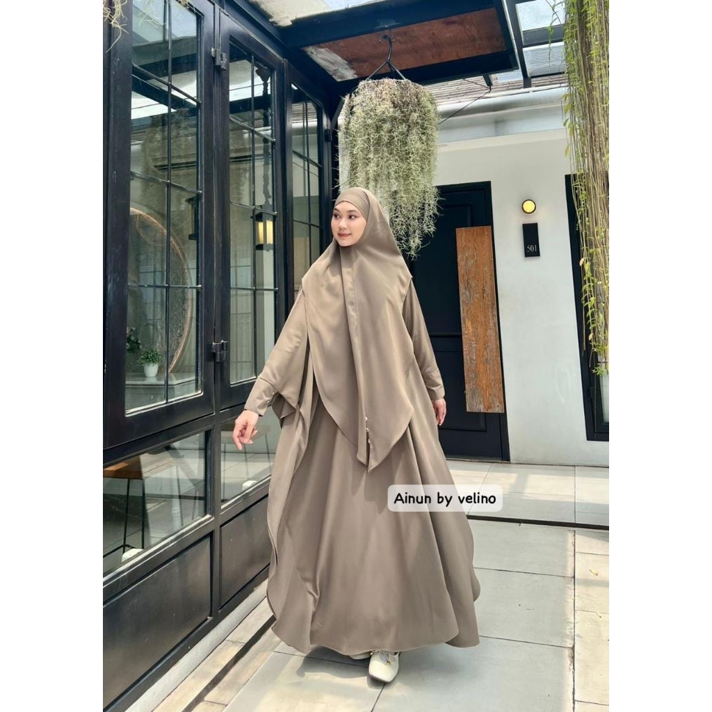 AINUN SET BY VELINO SYARI GAMIS FASHION TERBARU KEKINIAN DAN MODIS BEST SELLER