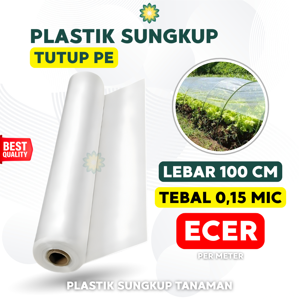 Plastik Sungkup Tutup PE Putih 0,15 x 100 Cm Ecer Per Meter
