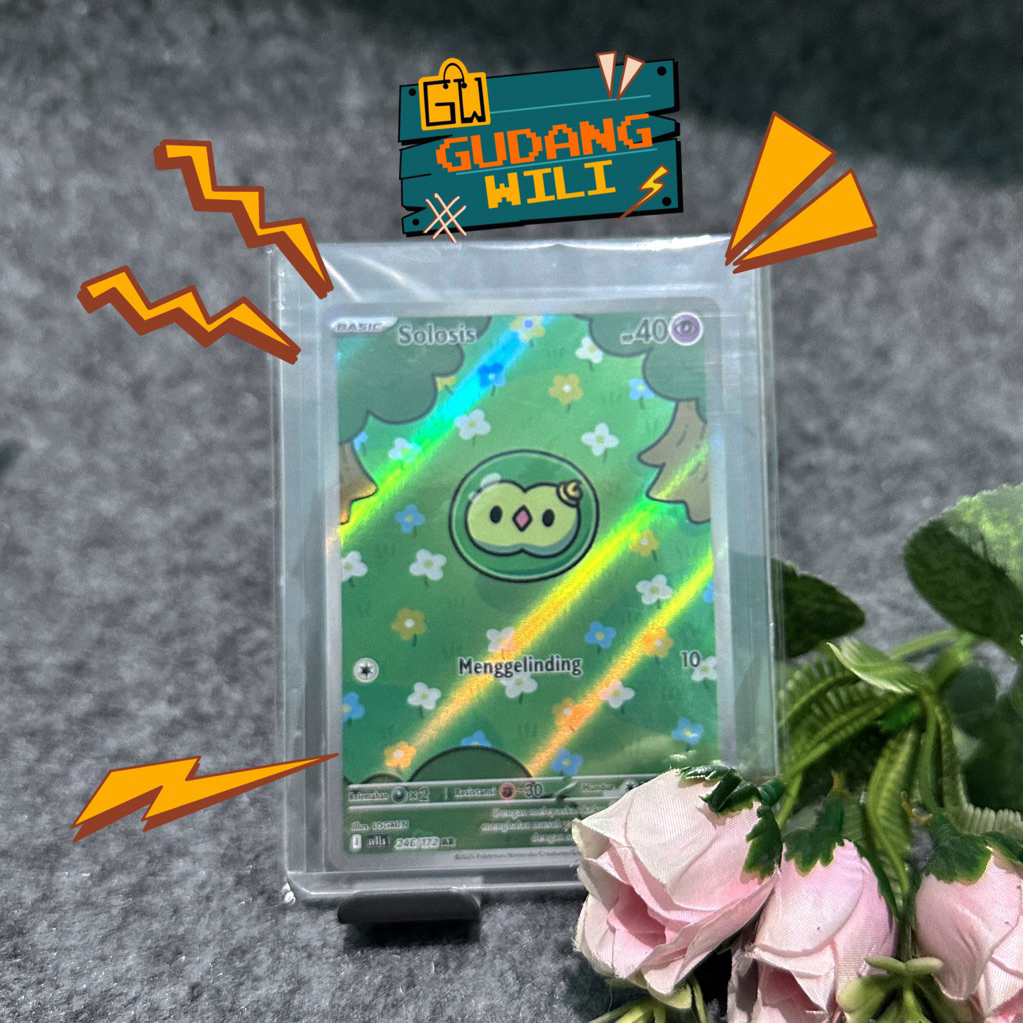 Kartu pokemon Solosis AR sv11s indonesia Hitam Putih