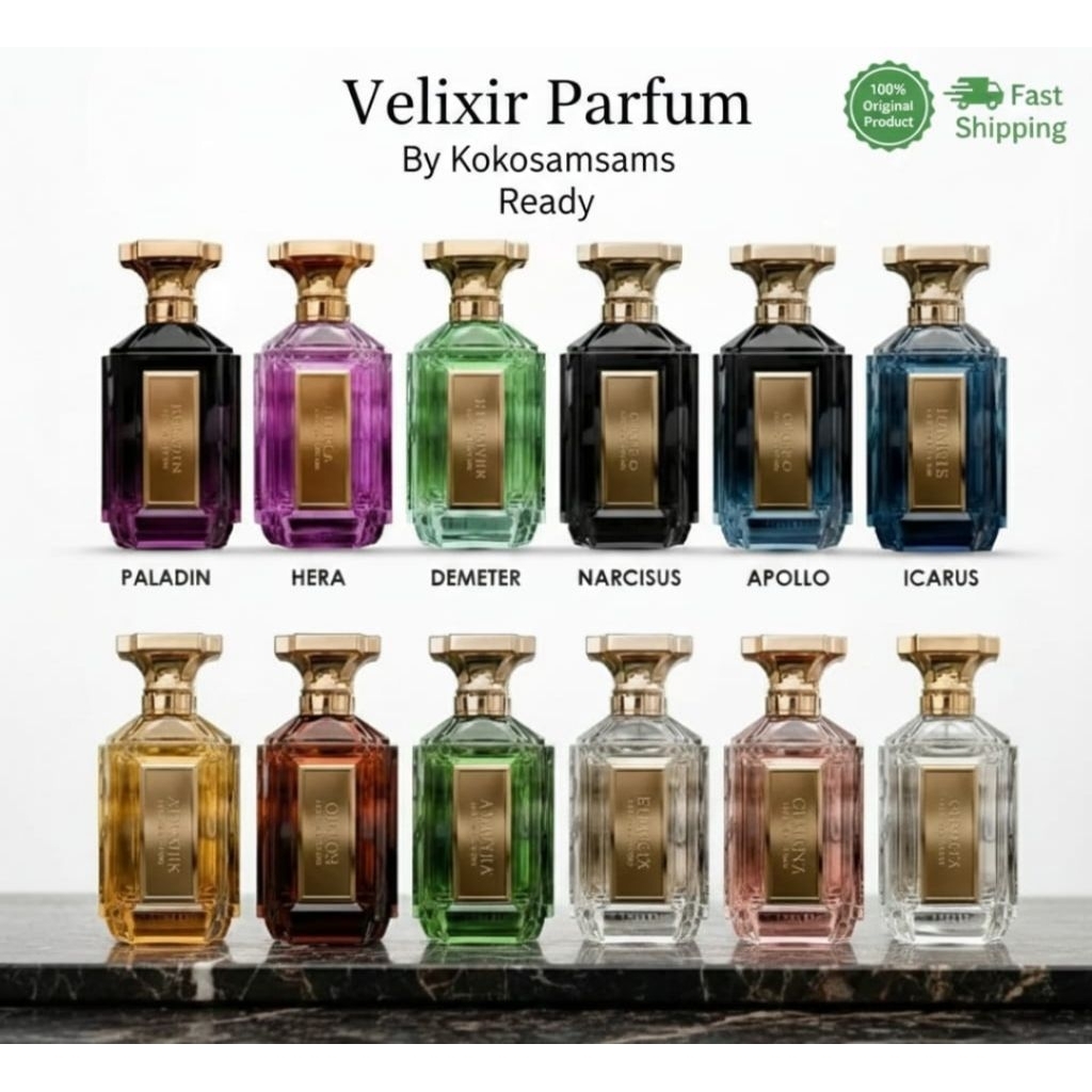 Velixir Parfum Icarus,Apollo,Narcius, Velixir Orion,Adonis,Velixir Athena, Ares, Demeter Unisex 35ml