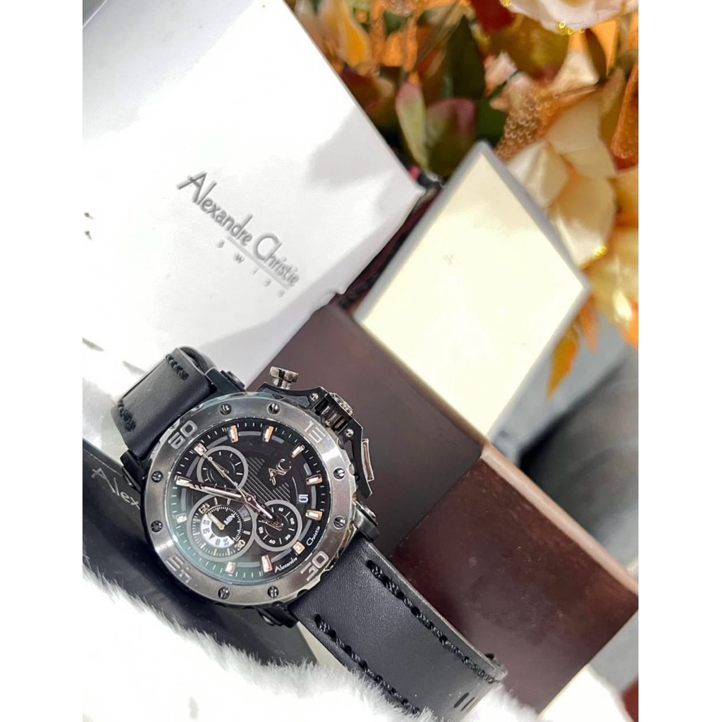 Dijual Jam Tangan AC Collection, AC 9205 MC Hitam Kulit