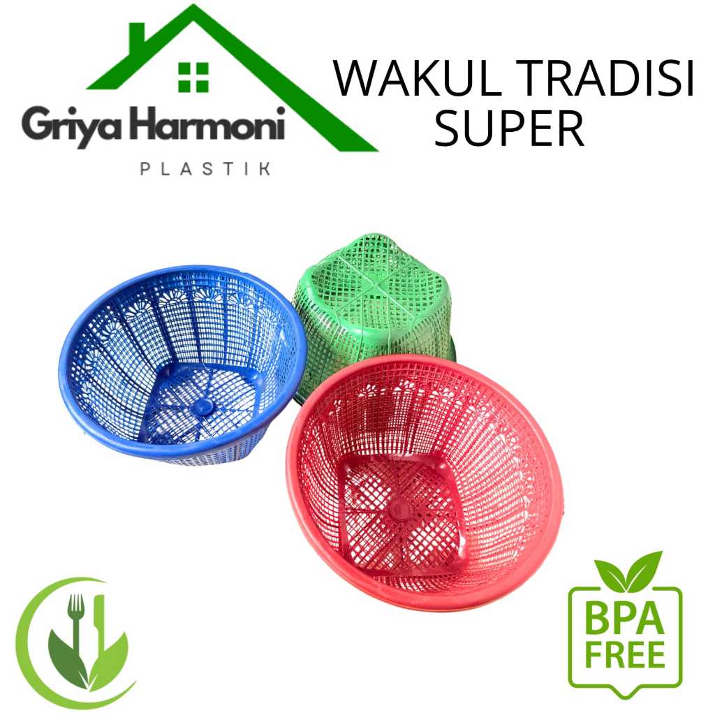 (100 PCS) Wakul Tradisi Super - Ceting Nasi Hajatan Plastik - Besek Nasi Kenduri