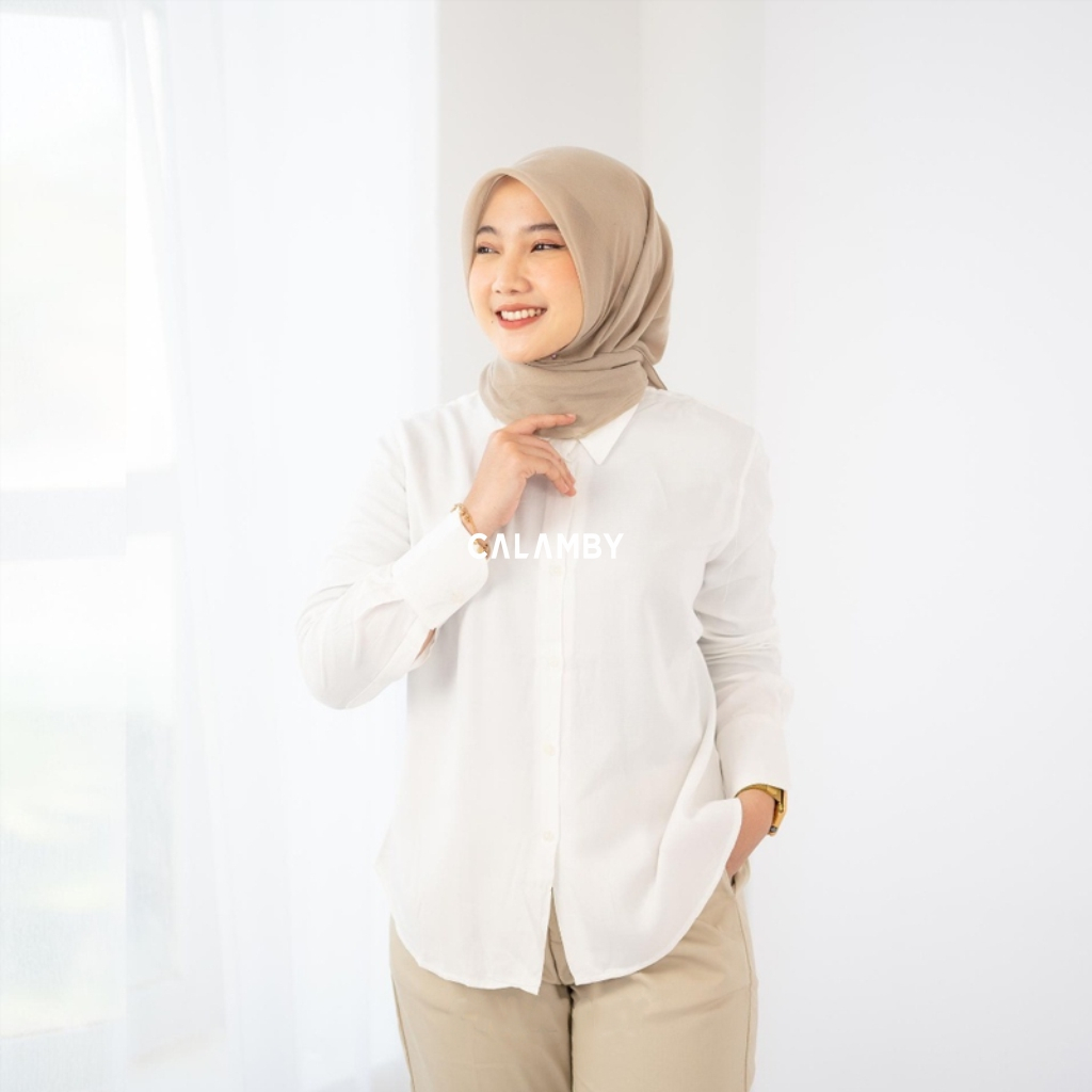 Kemeja Wanita Dasar Calamby Rayon Twill KBRT 2