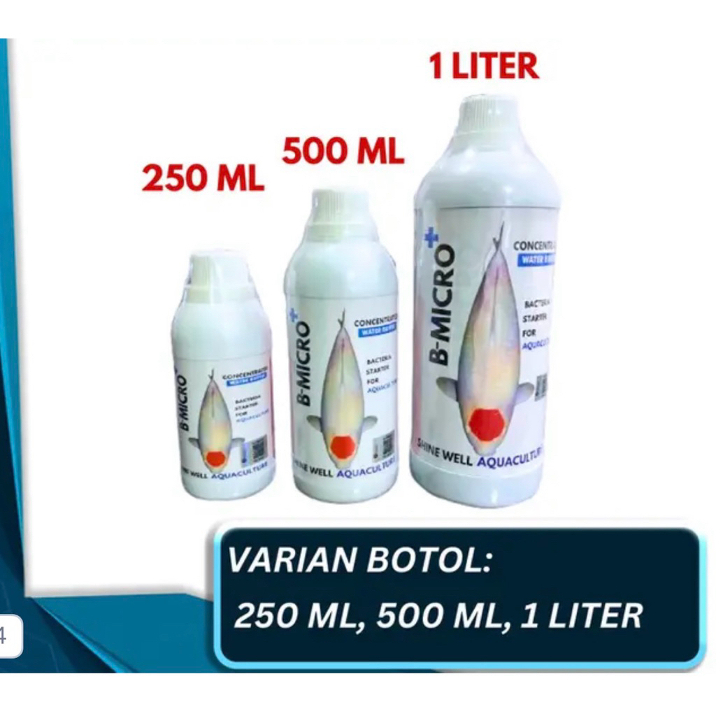 BMIKRO+ Bakteri Starter Cair  - Penjernih Air, Pengurai Amonia, Pemecah Kotoran Ikan