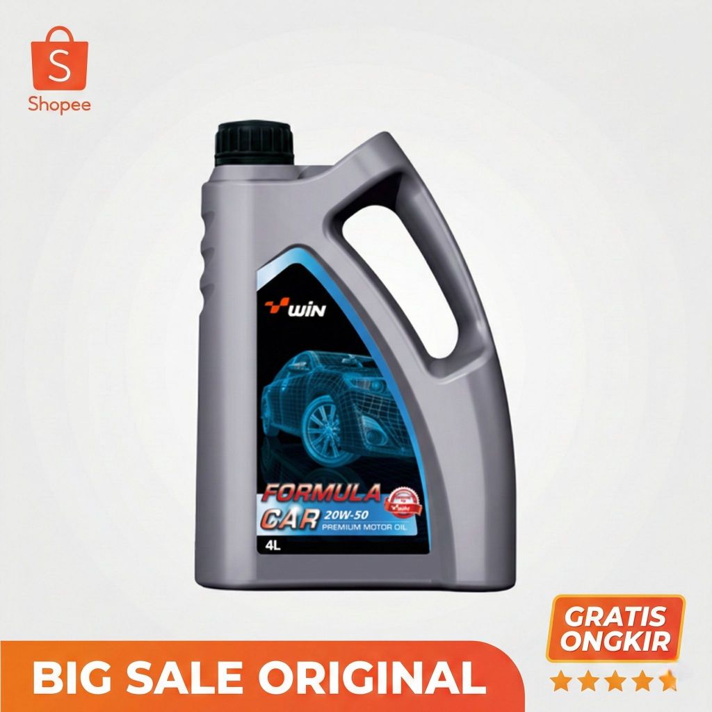 [ORIGINAL] Oli Mesin Bensin WIN Formula Super 20W50 4 Liter