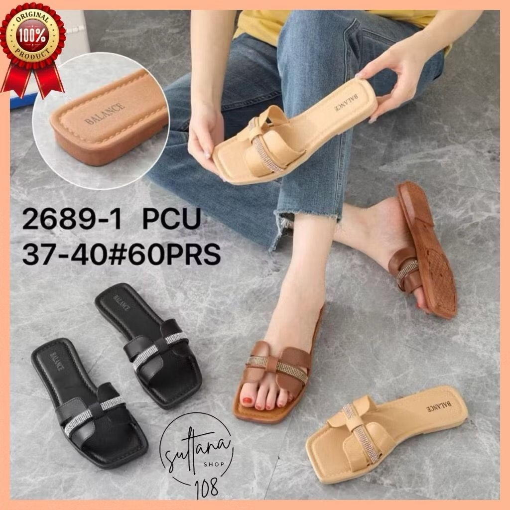 ￼Sandal Jelly Balance 2689 Sandal Slop H Pita Mutiara Terbaru