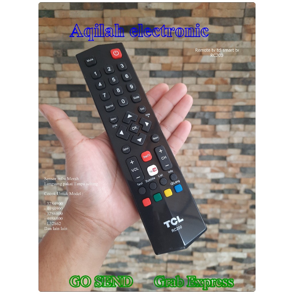 Remote tv tcl smart tv RC200 RC-200 RC 200