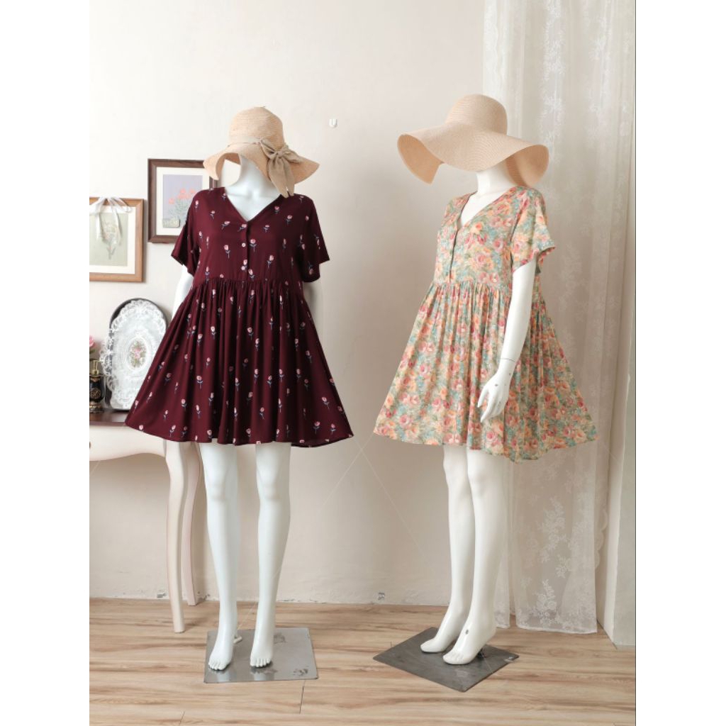 ZAHIRA SEXY DRESS MINIDRESS SEKSI/ DASTER PENDEK SEKSI BAJU DINAS ISTRI RAYON PREMIUM KANCING DEPAN 