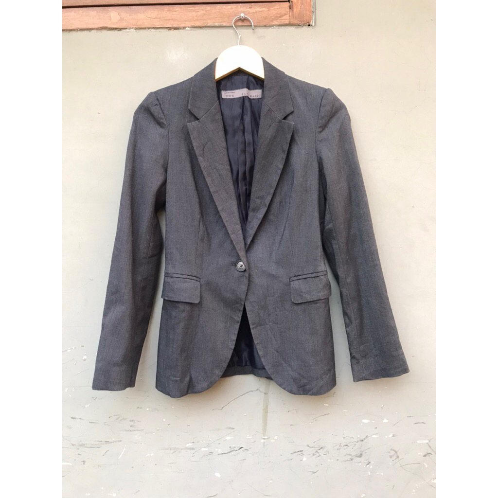 preloved blazer ZARA ORIGINAL warna dark grey-preloved blazer-blazer bekas-pl blazer-blazer preloved