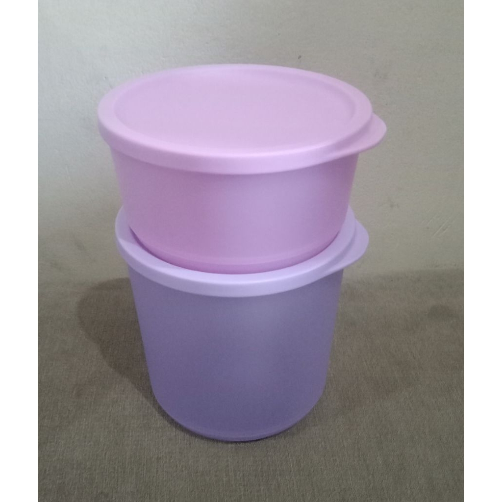 Tupperware cubix round set 530ml dan 1,1L summer go round toples malaysia