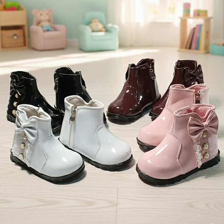 Sepatu boot anak perempuan terbaru usia 1 sampai 5 tahun trendy