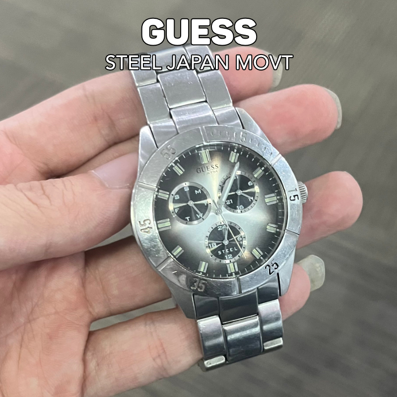 Guess Steel Multi-Function Bekas 100% Original