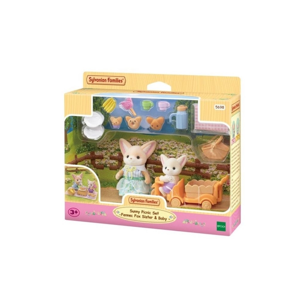 Mainan Anak Koleksi Sylvanian Sunny Picnic Set - Fennex fox sister & baby - 56980