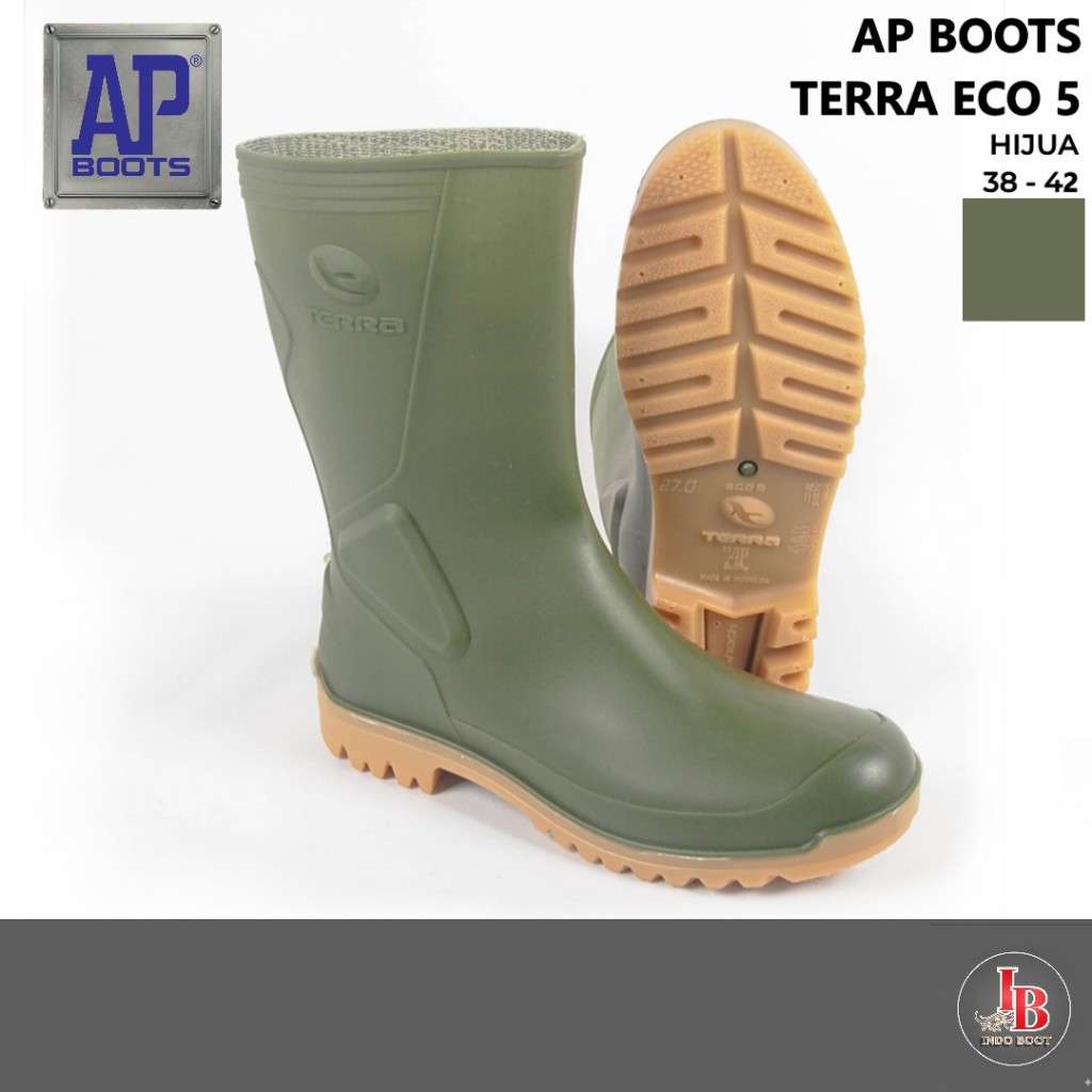 AP Boots Pendek Terra Eco 5 Size 25-27 Hijau Perkebunan Pertanian Proyek dan Perkebunan