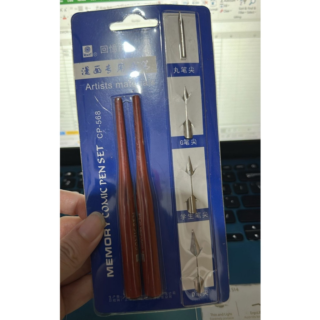 pena gambar set isi 4 memori comic pen set