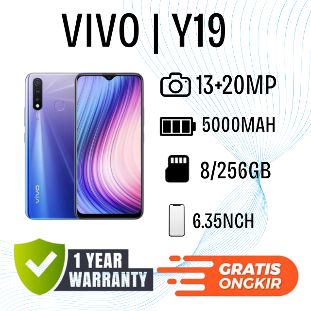 HP VIVO Y19 RAM 8/256GB 4G Android GARANSI 1 Tahun