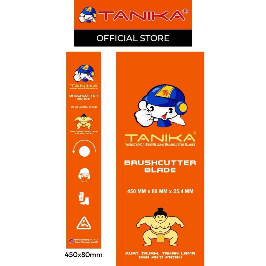 Pisau potong rumput Tanika 450X90 ASLI TANIKA