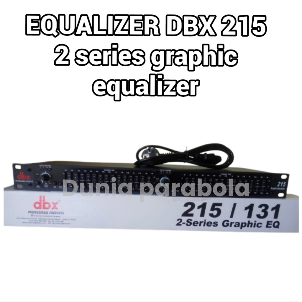 EQUALIZER DBX 215 ORIGINAL 2 SERIES GRAPHIC EQUALIZER DUAL 15-BAND EQUALISER