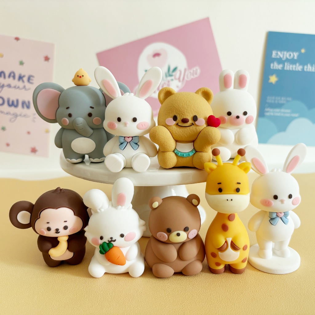Q11 Hiasan /dekorasi cake / topper kue ulang tahun anak remaja motif binatang lucu