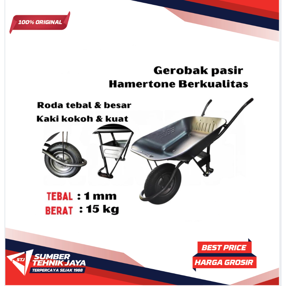Gerobak Pasir TERA  15kg Gerobak Sorong / Gerobak Proyek Murah Kualitas Super