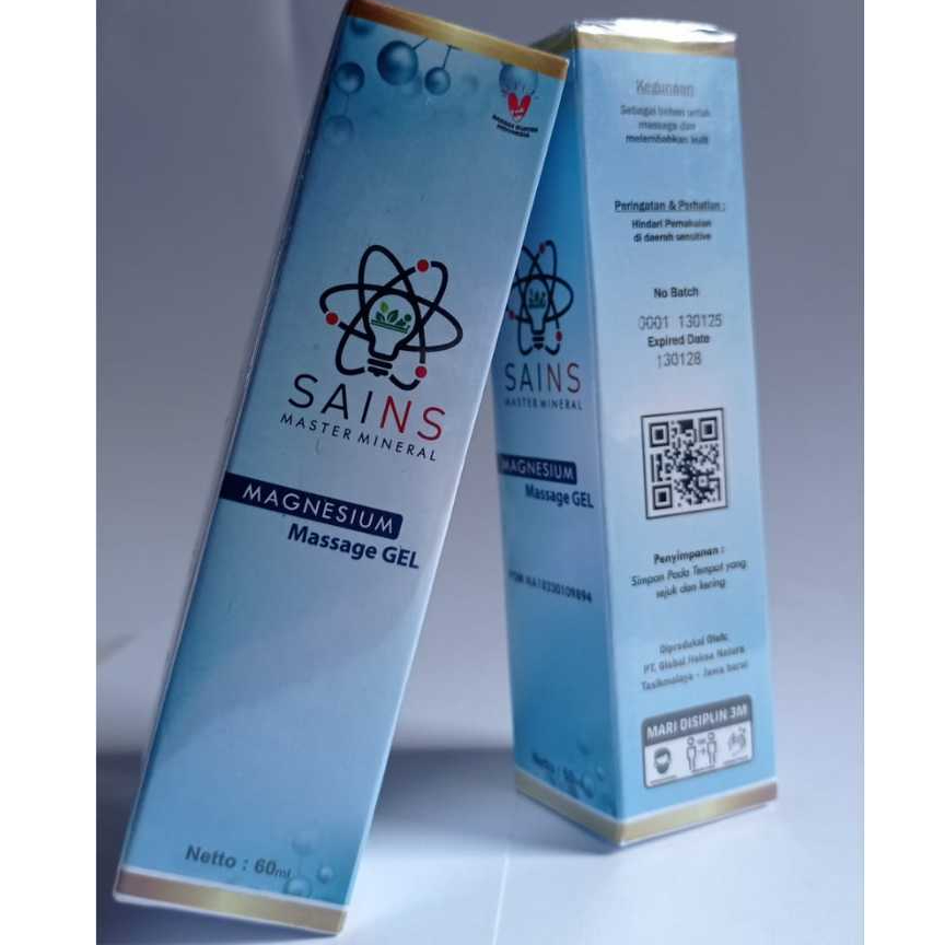 Sains Magnesium Massage Gel 60ml Relaksasi Otot Herbal Perawatan Tubuh Praktis
