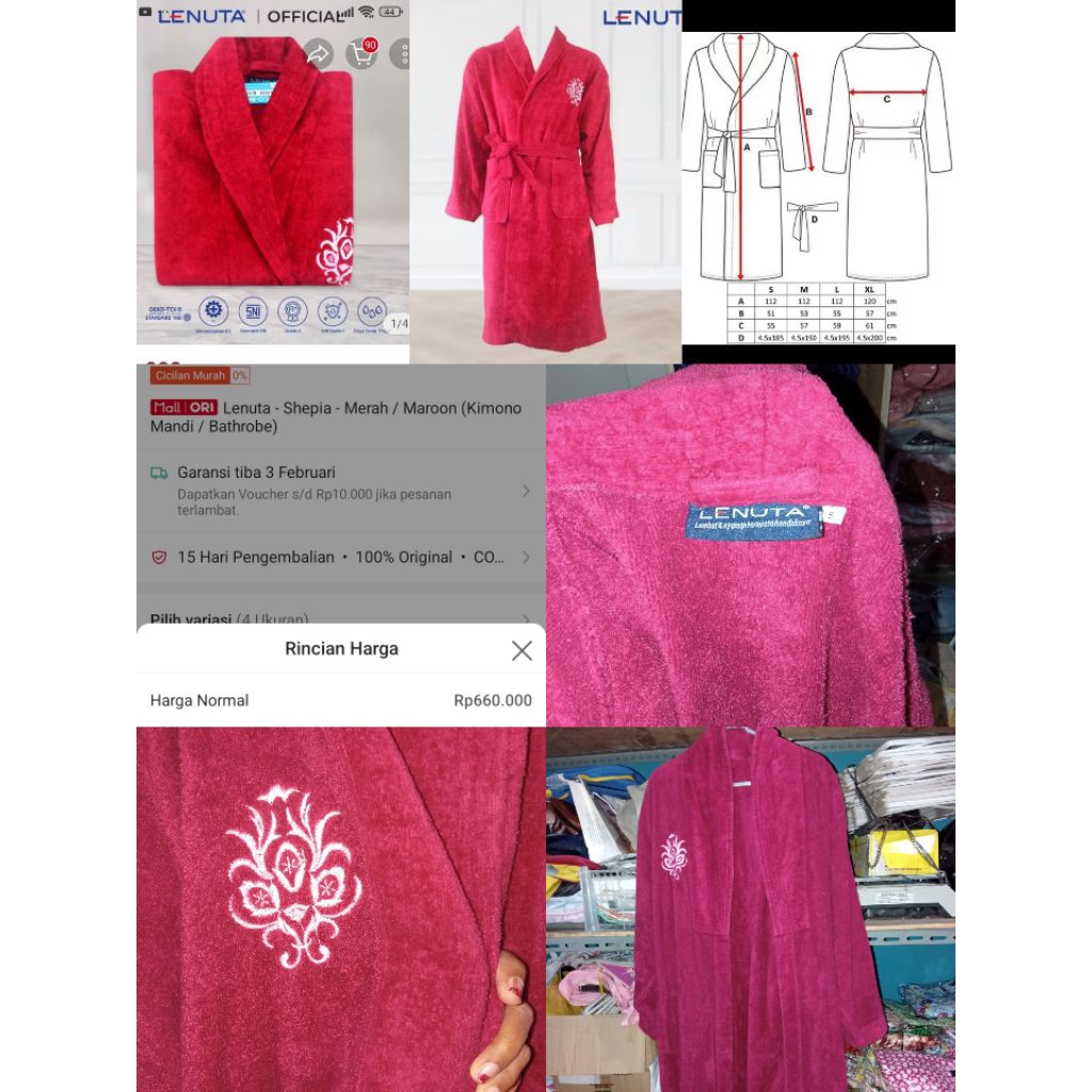 kimono handuk lenuta