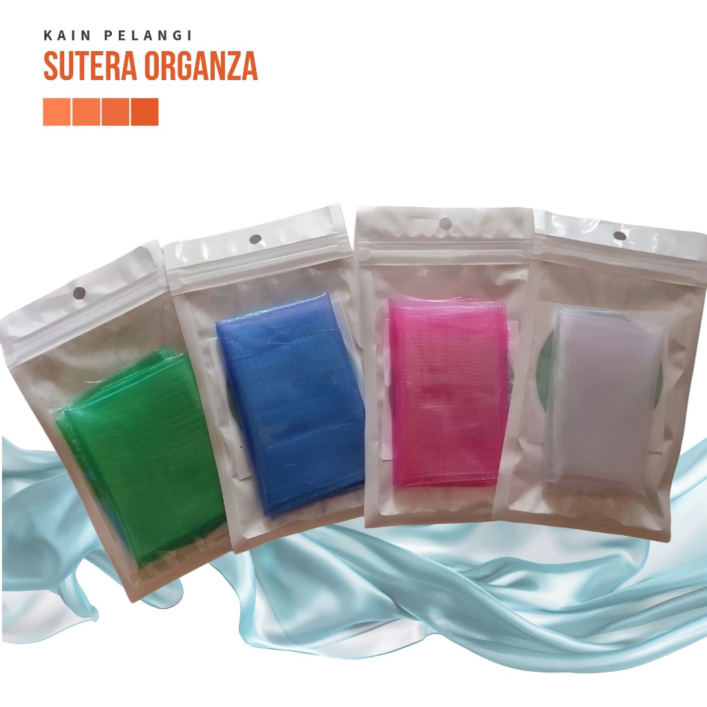 Kain Sutra 1000 Warna Organza Pancing Assist Hook Sabiki Bulu Halus Egi Udang 25x30cm