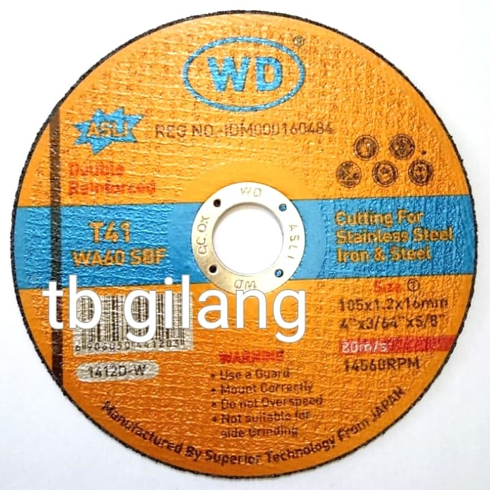 Mata Gerinda Potong WD 4 Inch - Kuning Double Mesh, Tajam dan Tahan Lama cutting besi alum kayu baja