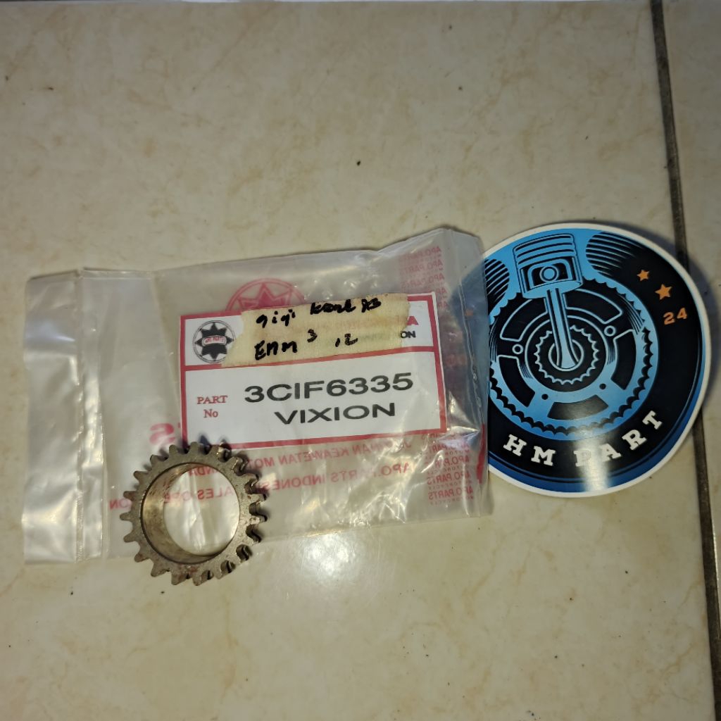 Gear Gir Gigi Sentrik Keteng Bawah Kruk Kro As Kiri Yamaha 3C1 19T Vixion Old New R15 Jupiter MX New
