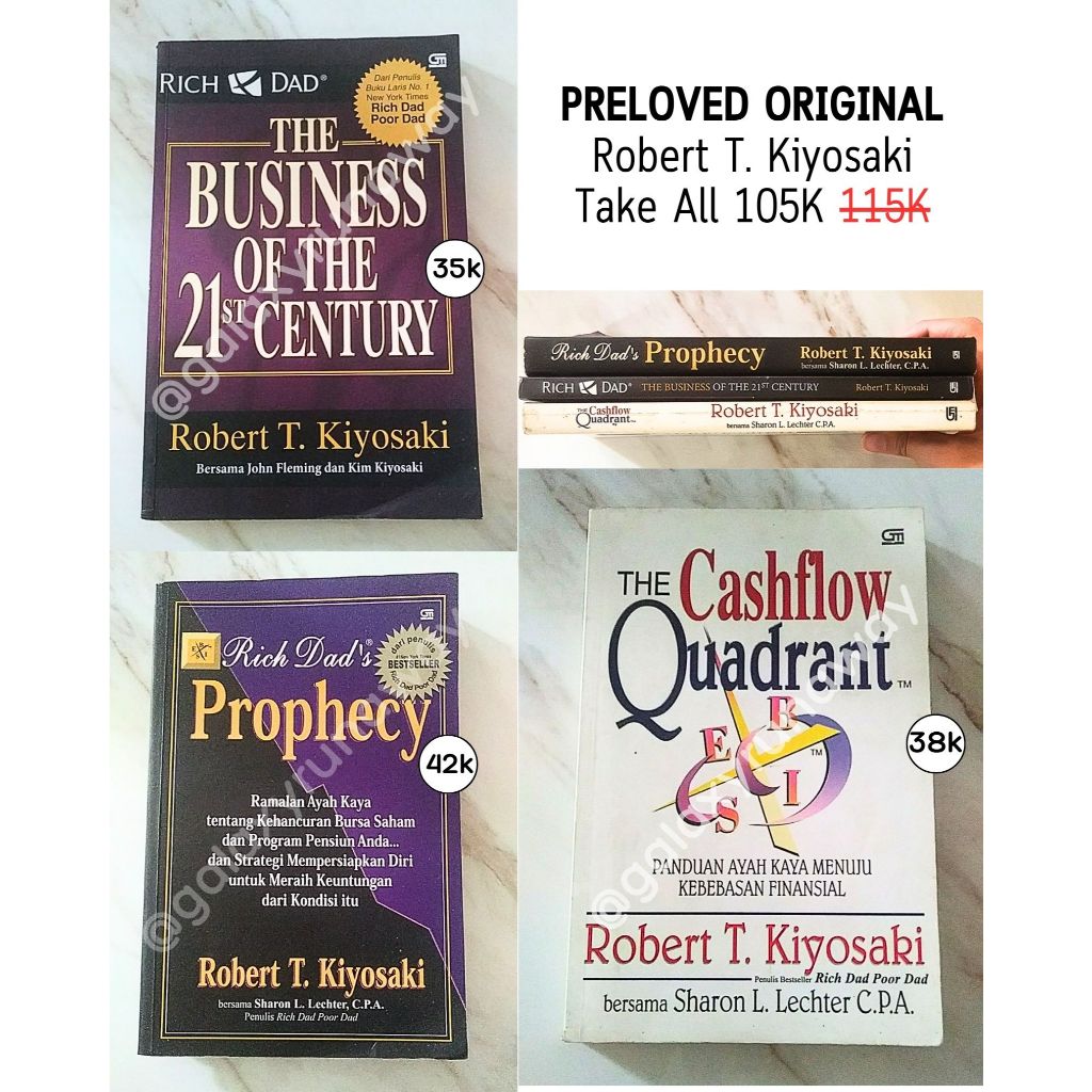 PRELOVED PROMO ROBERT KIYOSAKI THE BUSINESS OF 21 CENTURY THE CASHFLOW QUADRANT RICH DAD PROPHECY