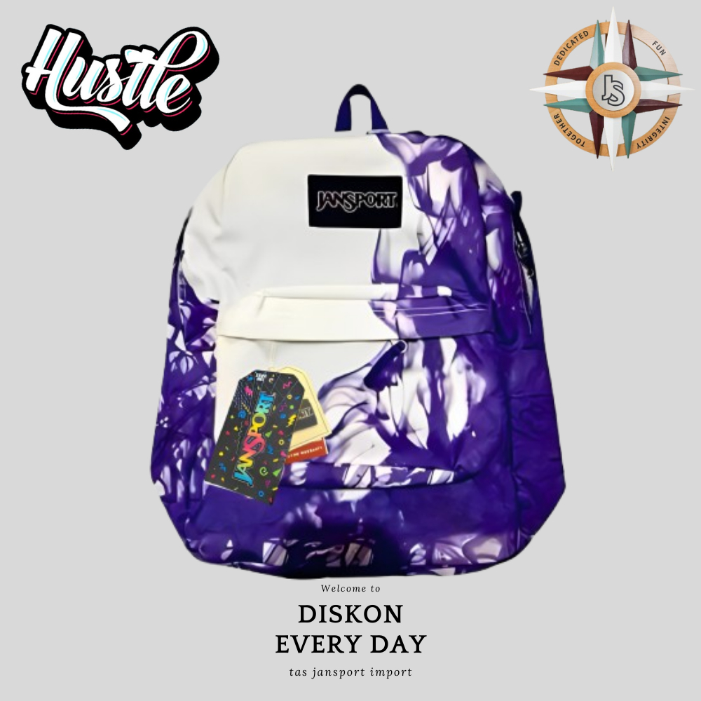 [HUSTLE ]TAS JANSPORT MOTIF ASAP UNGU SCHOOL BAGS IMPORT - TAS RANSEL JANSPORT - TAS JANSPORT - TAS 
