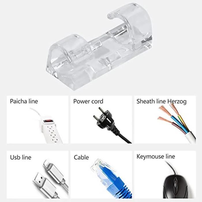 KLIP KABEL ISI 20PIC 1 PAPAN PENGIKAT KABEL TANPA PAKU CLAMP CABLE , PELENGKAPAN RUMAH