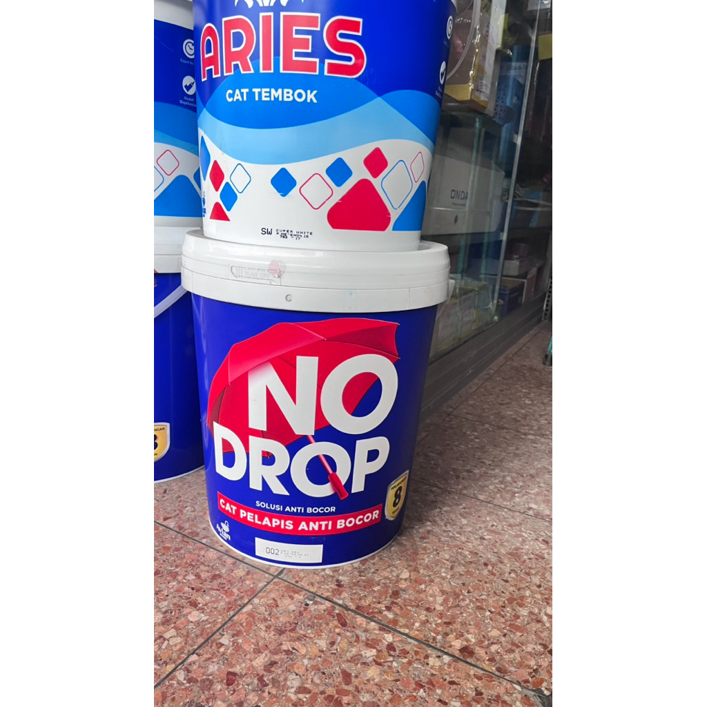NO DROP Cat Pelapis Anti Bocor No Drop - Elastis, Kedap Air, Tahan Cuaca Cat Tembok Cat dinding Anti