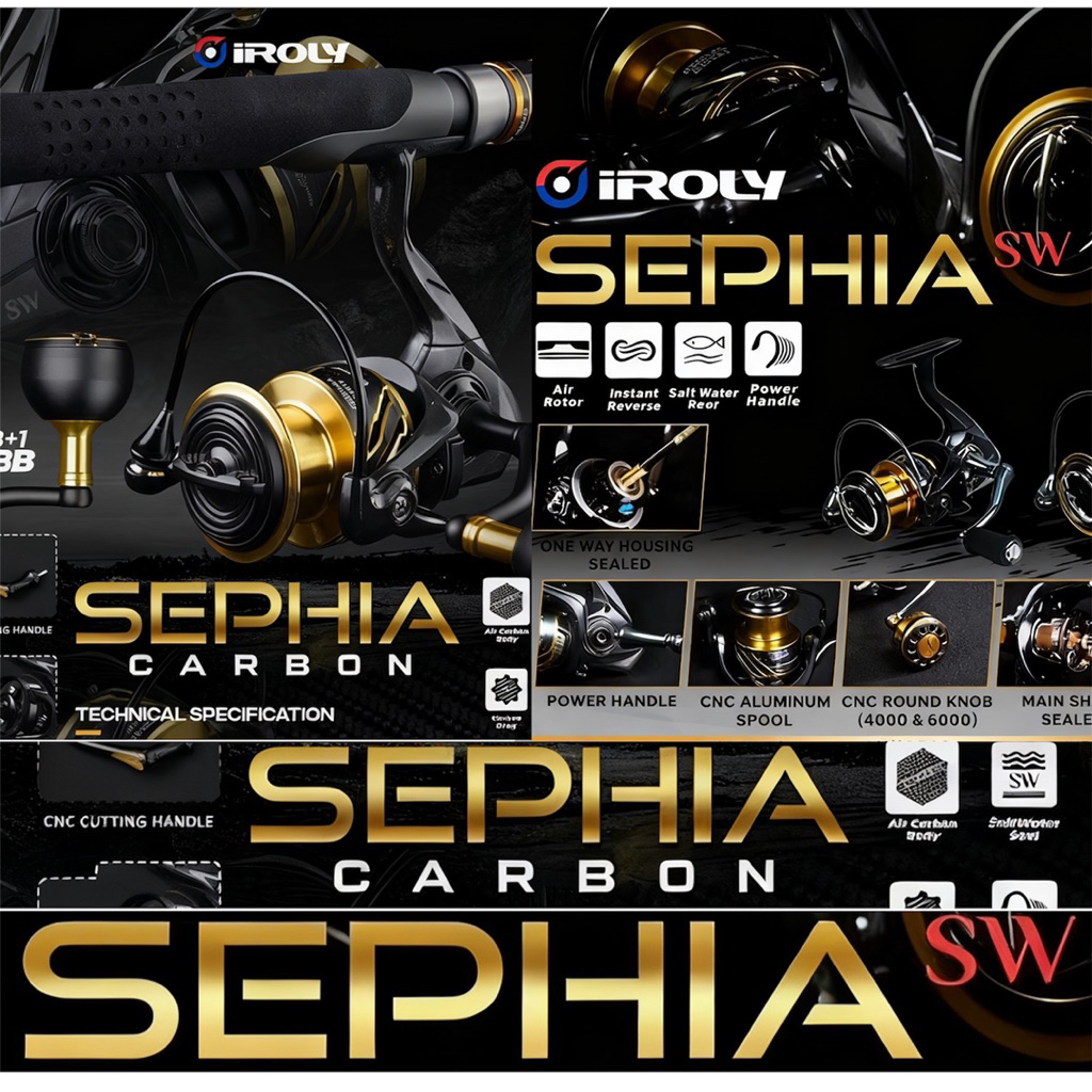 REEL IROLY SEPHIA CARBON 3000HG & SEPHIA SW 3000HG