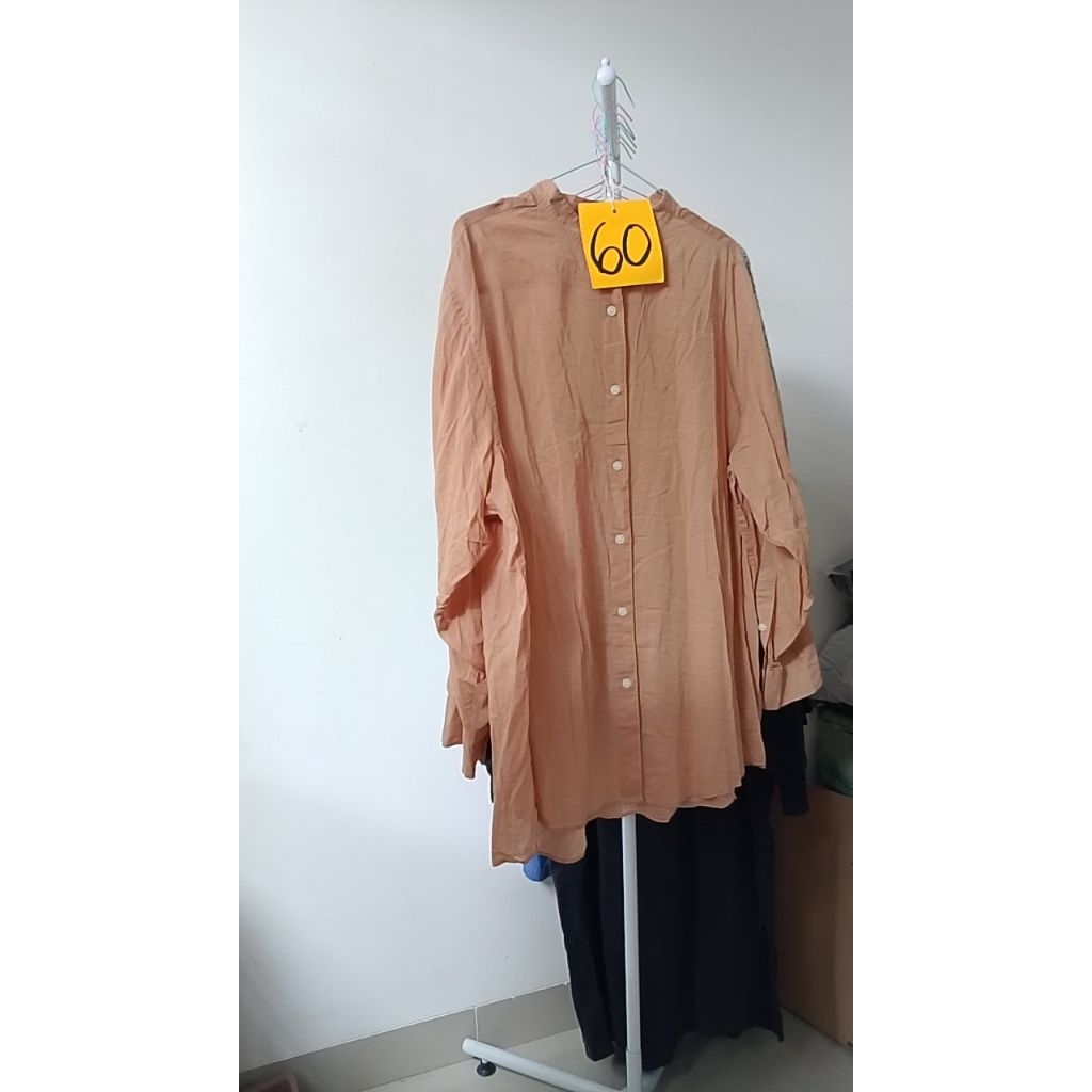 Tunik Kemeja Jumbo& Dress Katun Polos Lengan Balon
