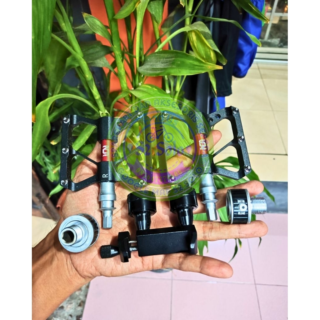 Pedal ion QR pedal sepeda as besar pedal Alloy bracket pedal QR sadel