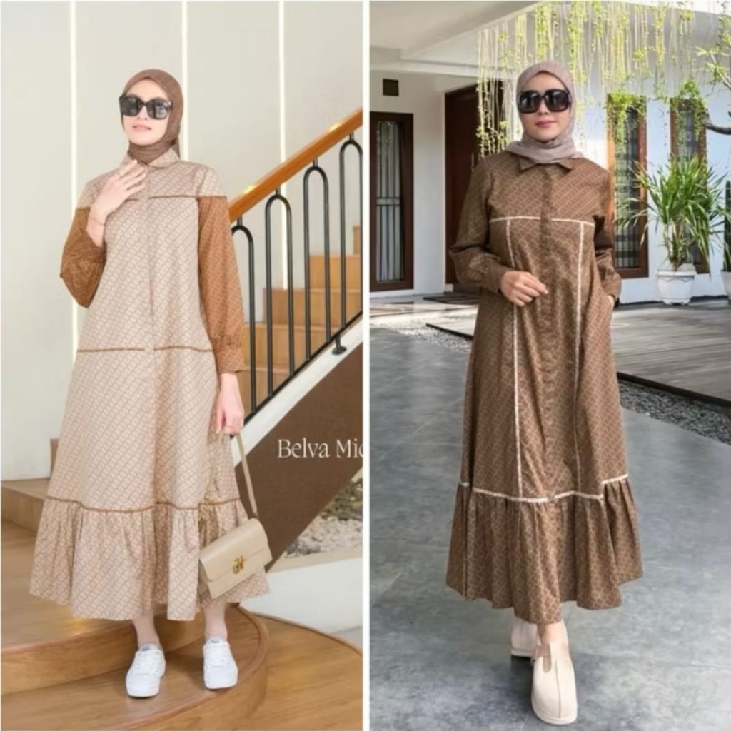 KORINA DRESS & SCRAF  [preloved]