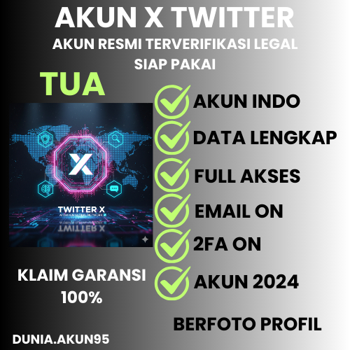 AKUN X TWITTER TUA/OLD AKSES DATA LENGKAP AMAN LOGIN RANDOM/0 - 1K FOLL