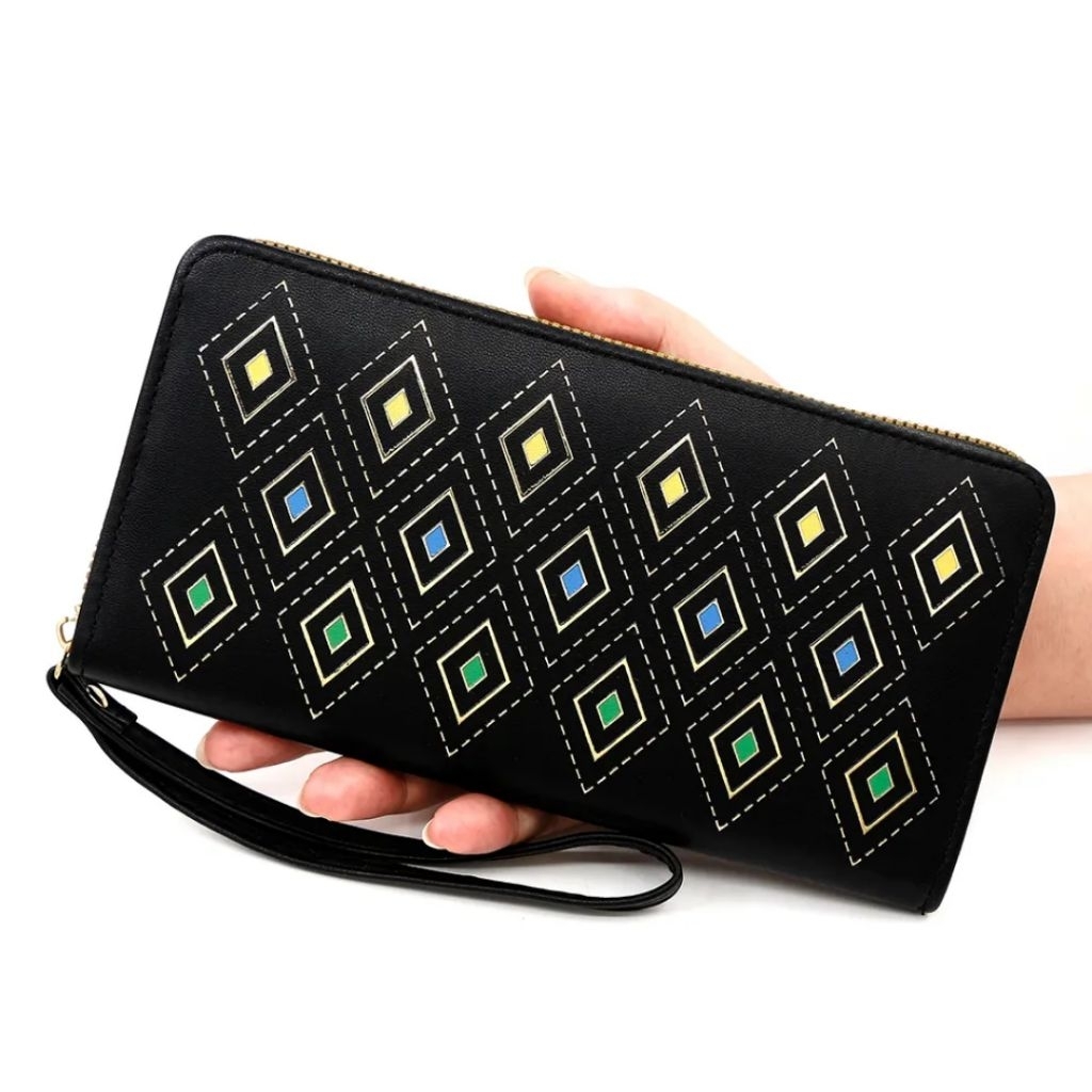 dompet pajang wanita warna cerah motif bagus enak dilihat