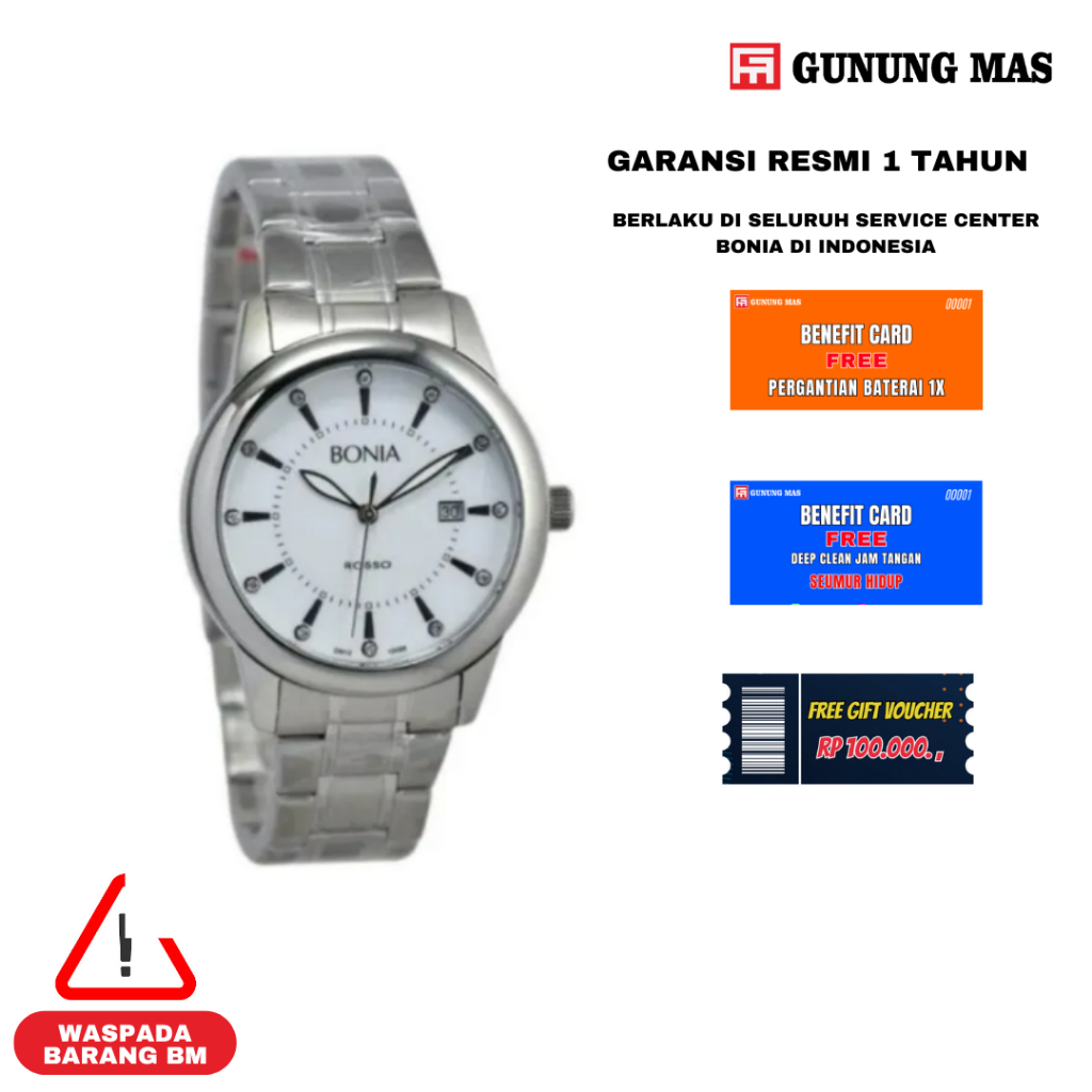 Bonia Jam Tangan Wanita seri bnb 10099 1317  Original 100%