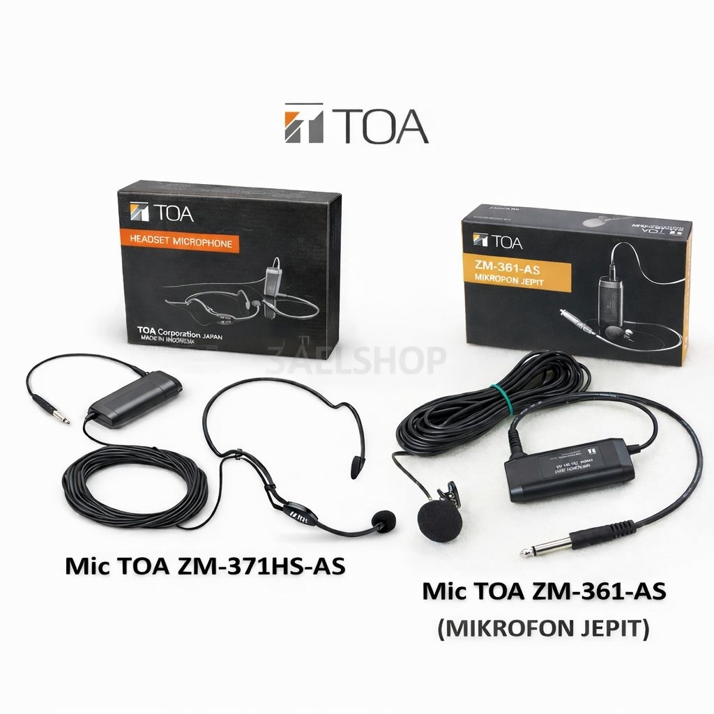 TOA ZM-361 AS/371HS MIC CAPIT BANDO KANCING  IMAM MASJID KABEL JEPIT CLIP ON CONDENSER MICROFON
