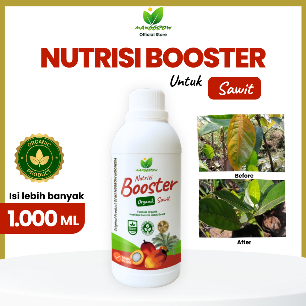 MANGGROW - Pupuk Organik Cair Sawit 1000ml | Pupuk Organik Cair Penyubur Tanaman Sawit & Mendukung P