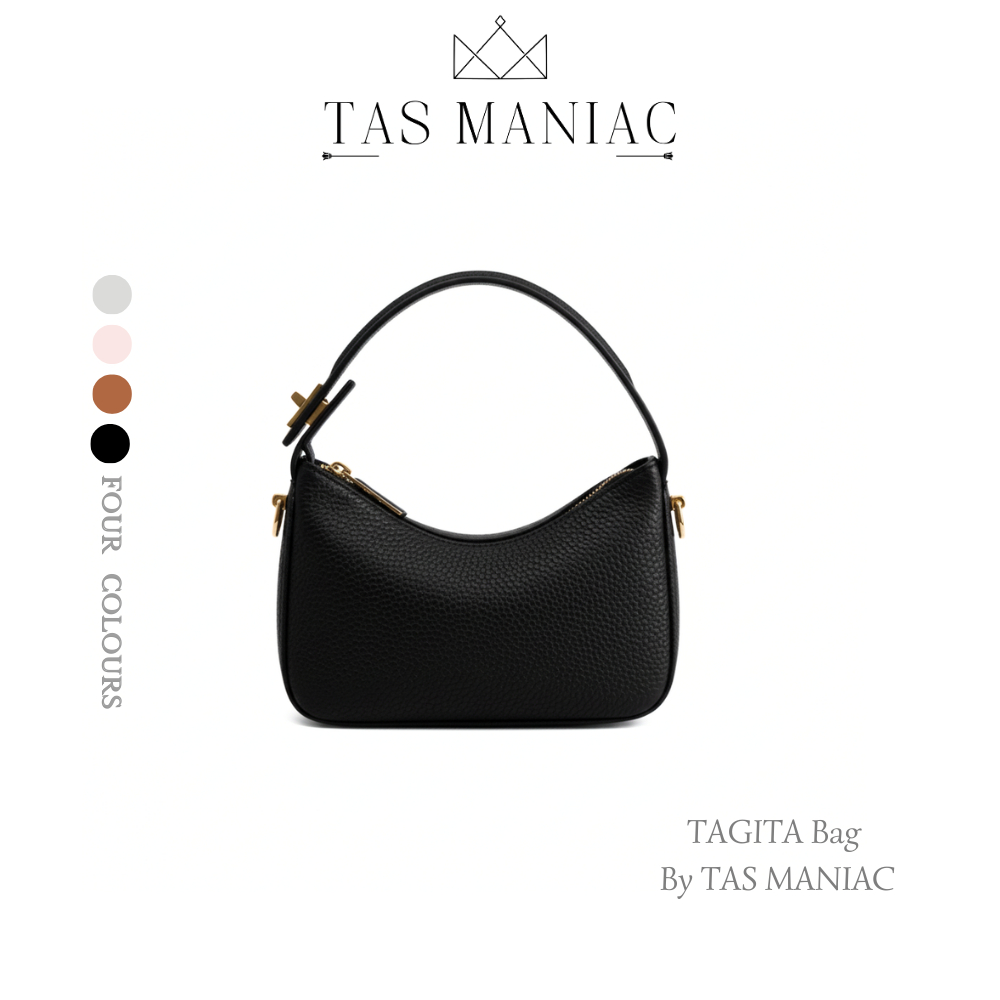 Maniac - Tagita - Tas Slingbag Fashion Wanita / Tas Bahan Kulit Tebal Tekstur Kulit Jeruk Semi Impor